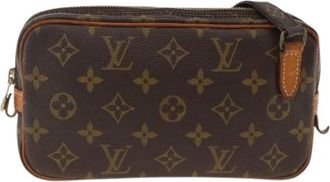 Louis Vuitton Pre-owned Cross Body Bags, female, Brown, Size: ONE SIZE Pre-owned Pochette Marly Bandouliere Bag