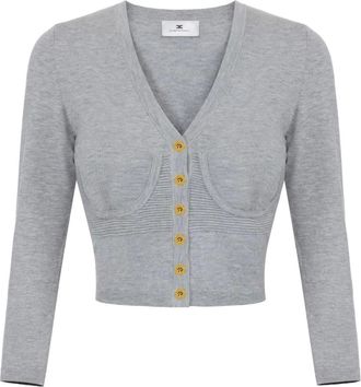 Elisabetta Franchi Dames, Truien, Grijs, Maat: M