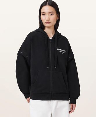 AllSaints Womens Cotton Omnium Amphia Hoodie, Size: M