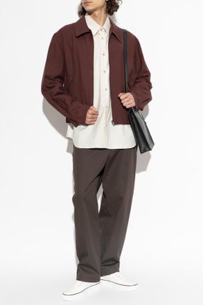 Christophe Lemaire Jacket With Collar, Mens, Burgundy