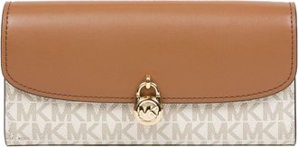 Michael Kors Womens Hamilton Large Flap - Cream Leather - One Size
