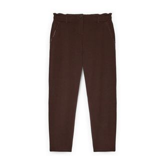 Fiorella Rubino Balloon Pants - Dames - Slim Fit Broeken - Bruin - XL - Katoen - Broeken