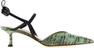 Fendi Green Printed Pumps