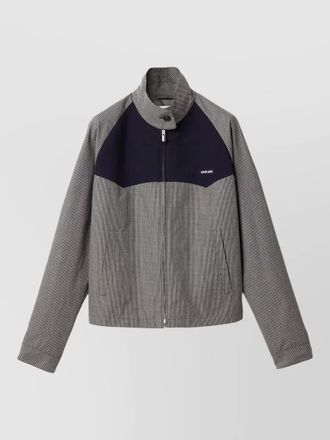 Miu Miu gingham check punto stoffa blouson jacket