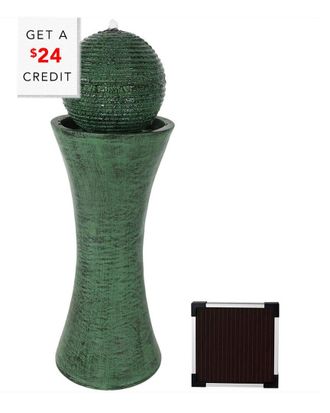 Sunnydaze Desert Spring Solar Outdoor Water Fountain With Battery With $24 Credit