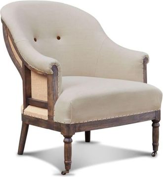 PIB Sillón redondo en tejido beige