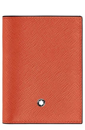 Montblanc Sartorial Leather Mini Wallet in Orange at Nordstrom