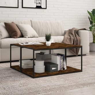 vidaXL Estantes Pared 4 Uds Madera Ingenier&iacute;a Roble Humo 80x40x1,5 Cm Vidaxl