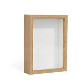 OEM Marco De Fotos Minimalista 3d Hueco, 20 Cm (8 Pulgadas), Para Armar Uno Mismo - Color Madera Natural