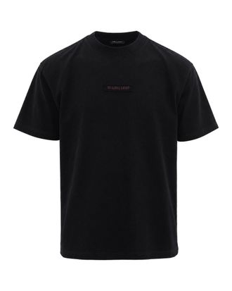 44 Label Group Patch Graphic Black Cotton T-Shirt