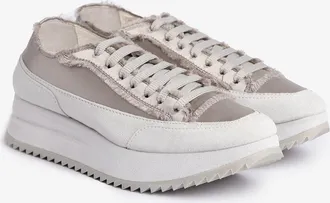 Pedro Garcia Flatform sneaker in grey satin | Orella | Essentials collection | PEDRO GARCIA