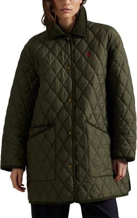 Polo Ralph Lauren Water Repellent Quilted Barn Jacket in Ranger Green at Nordstrom, Size X-Large