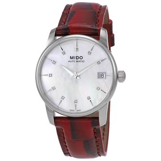 Mido Baroncelli Automatic Diamond White Mother of Pearl Dial Ladies Watch M0072071610600