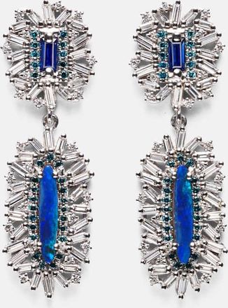 Suzanne Kalan Orecchini in oro bianco 18kt con pietre preziose