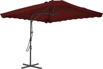 vidaXL Sombrilla De Jard&iacute;n Con Palo De Acero Burdeos 250x250x230 Cm Vidaxl