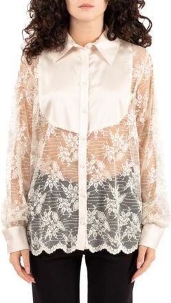 Hanita Shirt - Dames - Overhemden - Beige - XS - Polyester - Overhemden