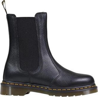 Dr. Martens Enkellaarsjes van leer met constructie - Dames - Chelseaboots - Zwart - 37 EU - Leer - Schoenen