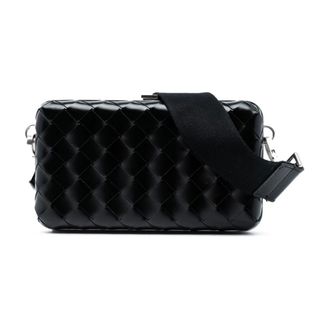 Bottega Veneta Pre-owned Cross Body Bags, female, Black, Size: ONE SIZE Pre-owned Woven Crossbody Bag