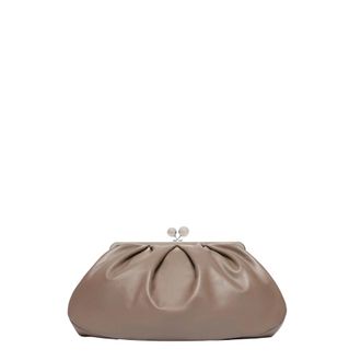 Max Mara Pasticcino Bag Large - Dames - Tassen - Grijs - Maat: ONE Size Leer