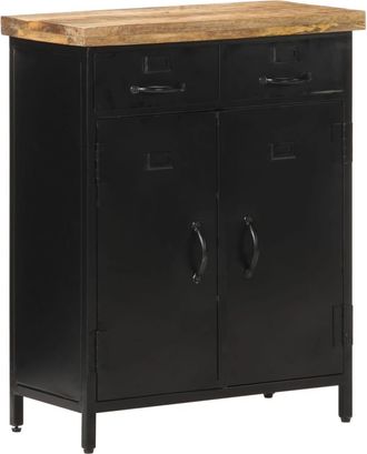 vidaXL Aparador De Madera De Mango Rugosa 60x30x76 Cm Vidaxl