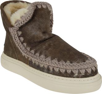 Mou Double-Face Sheepskin Crochet Boots