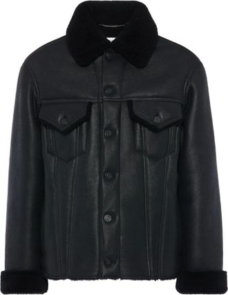 Maison Margiela Gecoat lammy jack - Zwart