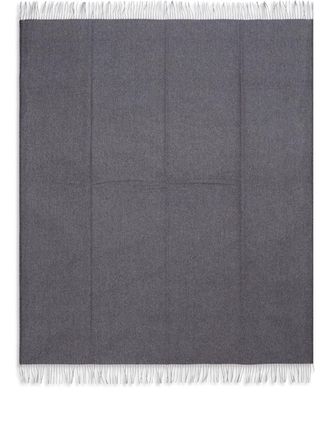 Alonpi Melrose fringe-detailing blanket - unisex - Cashmere - One Size - Grey