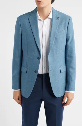 John Varvatos Bleecker Wool Blend Sport Coat in Blue at Nordstrom, Size 36 Regular