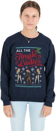 Sanfran Clothing Sanfran - All The Jingle Ladies Christmas Top Fashion Xmas Dancing Single Jumper Sweater - Medium/Navy Blue