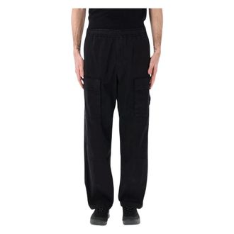 Stone Island Straight Trousers, male, Black, Size: W30 Cargo Jogging Pants