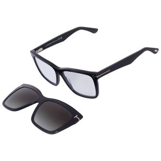 Tom Ford Blue Light Block with Gradient Smoke Clip On Square Mens Eyeglasses FT6069-B 001 54