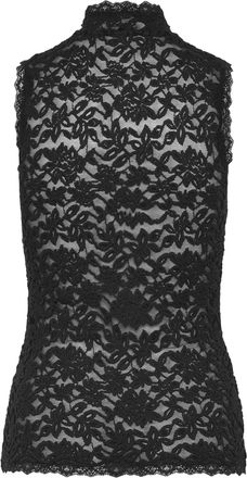 Rosemunde Spitzentop ROSEMUNDE Delicia lace top, Damen, Gr. XL, schwarz, Obermaterial: 50% Baumwolle, 48% Polyamid, 2% Elasthan, Tops Spitzentop, aus elastische