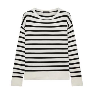 Elena Miro Bootnek Viscose Top - Dames - Longsleeves - Wit - L - Tops