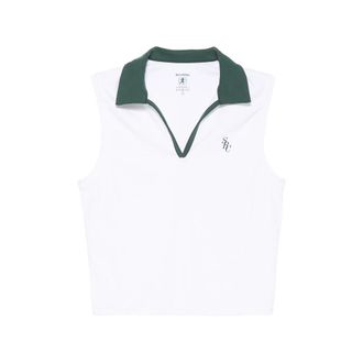 Sporty & Rich Logo-embroidered Sleeveless Top