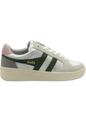 Gola Womens Bullet Blaze Sneaker In Silver/evergreen/chalk Pink