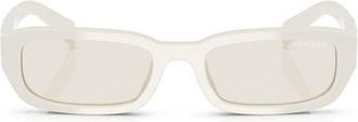 Prada 53mm Rectangular Sunglasses in White at Nordstrom