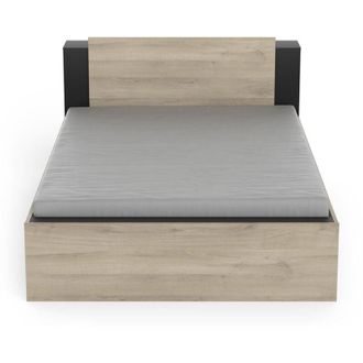 Demeyere Calicosy - Letto 140x190/200 cm con 2 cassetti e 2 nicchie - L144,7 cm