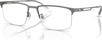 Emporio Armani 55mm Rectangle optical glasses in Grey at Nordstrom