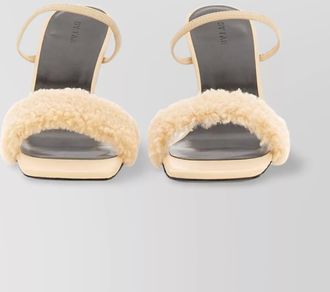 by FAR ada shearling detail stiletto sandals