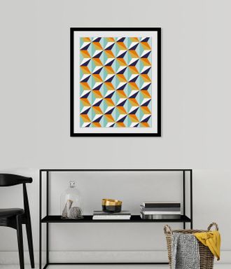 Queence Bild »Houston« Abstrakt Figuren Kunst 1 Stk. tlg. HD Premium Poster-Druck inkl. Holzrahmen