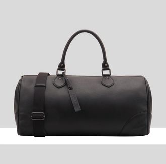 Paul Costelloe Mens Dexter Leather Holdall Bag - Black - One Size