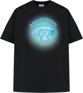 Casablanca T-shirt Airbrush Mushroom - Nero