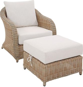 Ballard Designs Suzanne Kasler Bedford Lounge Chair & Ottoman - Ballard Designs