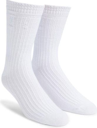 Krost 2-Pack Cotton Blend Crew Socks in White at Nordstrom