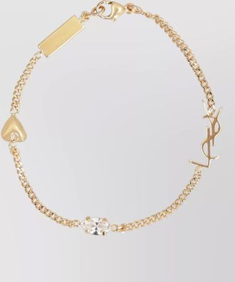 Saint Laurent opyum bracelet featuring heart charm chain