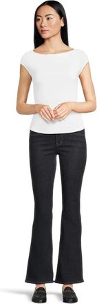 Free People Katie Knit T-Shirt Womens Clean Ivory Tie-Back Cap Sleeve RED872