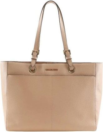 Michael Kors Pre-owned Tote Bags, female, Beige, Size: ONE SIZE Pre-owned Leather Shoulder Bag
