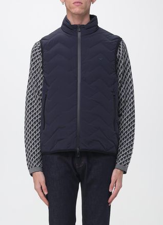 Emporio Armani Quilted Nylon Padded Gilet with High Collar and Zip Closure