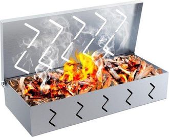 OEM Juego De Utensilios Para Barbacoa: Ahumador De Acero Inoxidable, Almacenamiento Para Le&ntilde;a Y Ladrillos