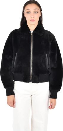Max Mara Alpaca Blend Zip Jacket - Dames - Jassen - Zwart - XS - Wol - Jassen